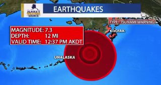 阿拉斯加近海发生7.3级地震，发布海啸预警，震中距海岸50英里。阿拉斯加州沙点市居民被告知“立即撤离” 敦促人们前往地势较高的地方 。👀精品资源 🔎全网搜索