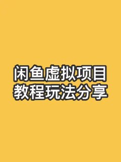 【闲鱼虚拟资料内部教程(不可外传)】[免费在线观看][夸克网盘]