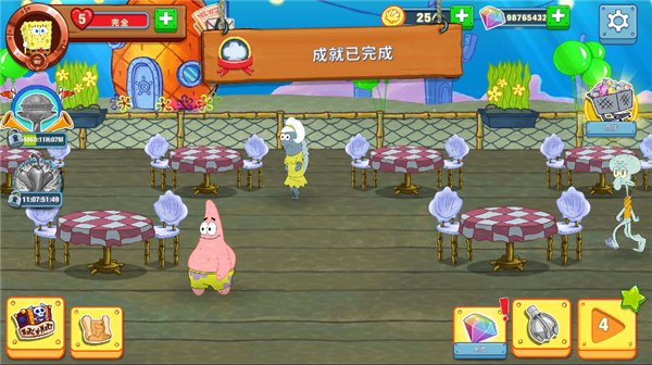 海绵宝宝大闹蟹堡王-v5.3.0（破解无限钻石版-模拟经营烹饪美食）.apk